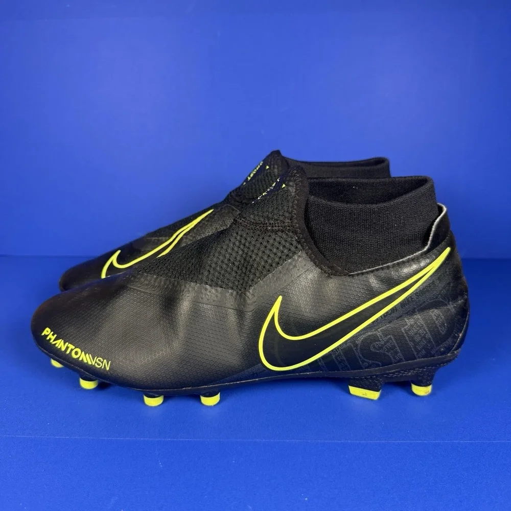 NIKE PHANTOM VISION VSN DF FG MG‎ SOCCER CLEATS BLACK AO3258-007 Men's 9.5